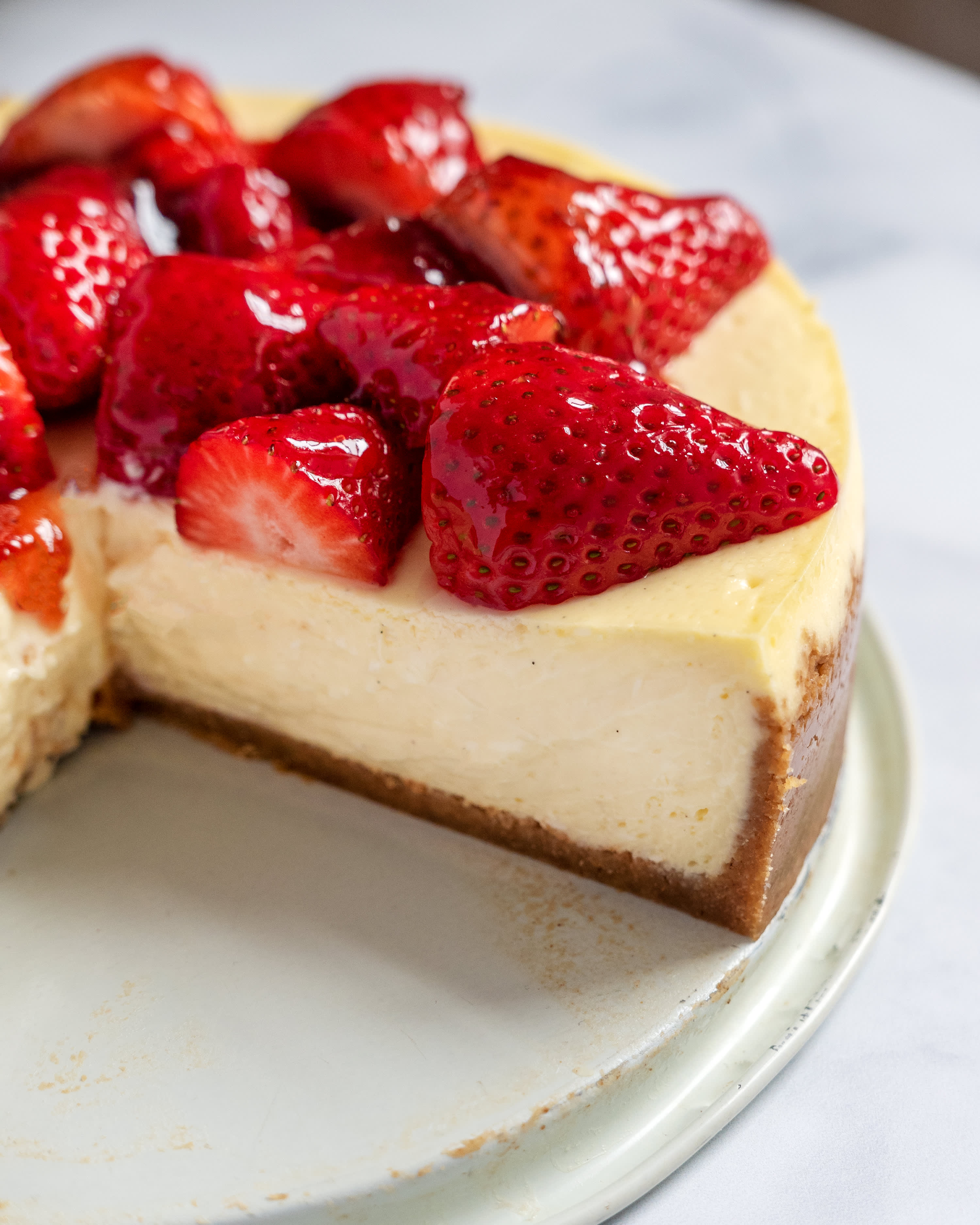 Strawberry Cheesecake Recipe (with Fresh Strawberries) | The Kitchn